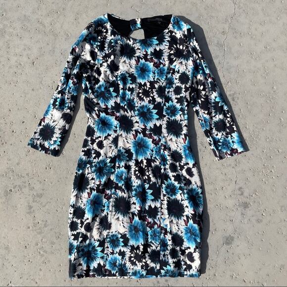 Guess Blue Daisy Bow Back Mini Dress - Picture 1 of 13